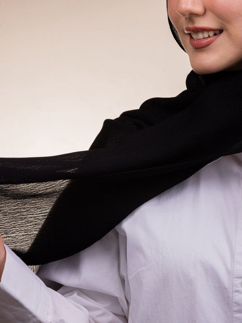 Modal Sponge Hijab – Black