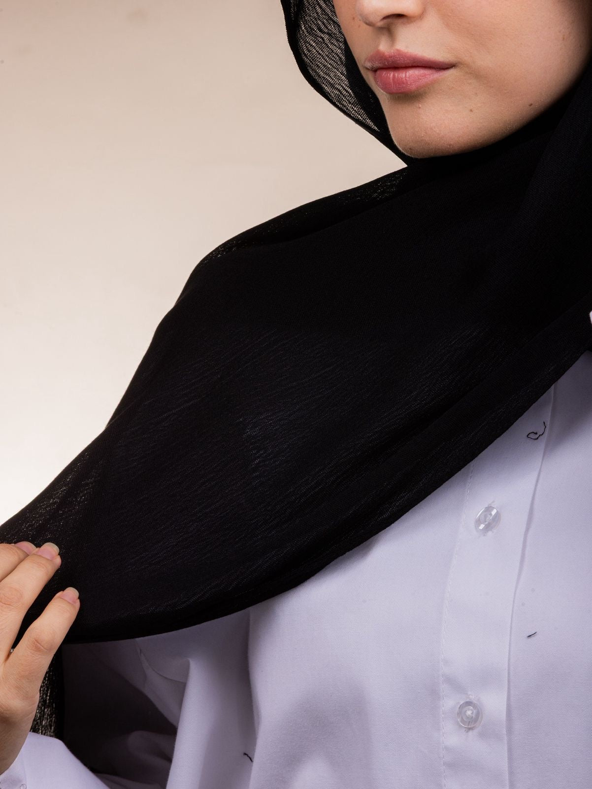 Modal Sponge Hijab – Black