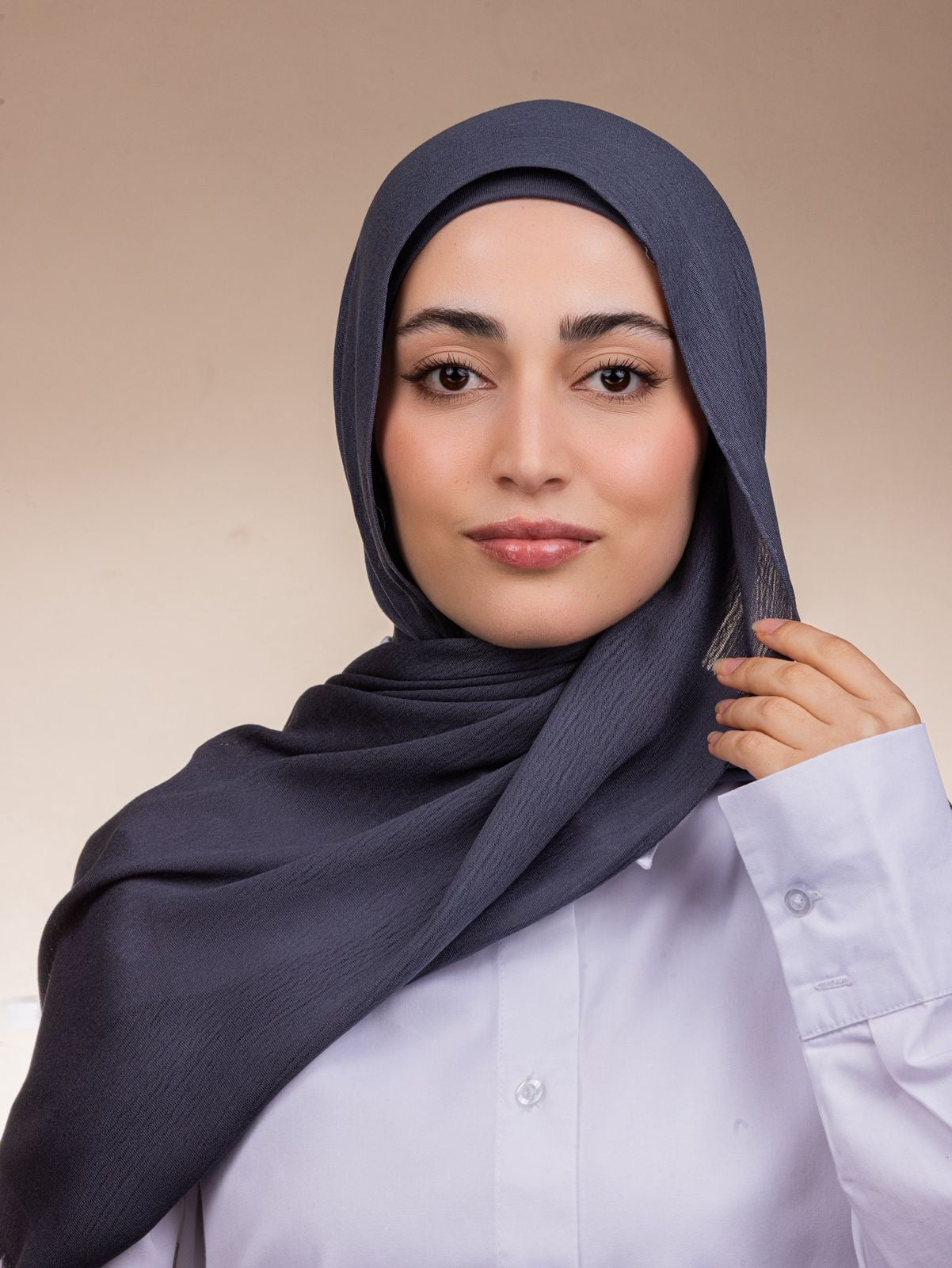 Modal Sponge Hijab – Charcoal Gray