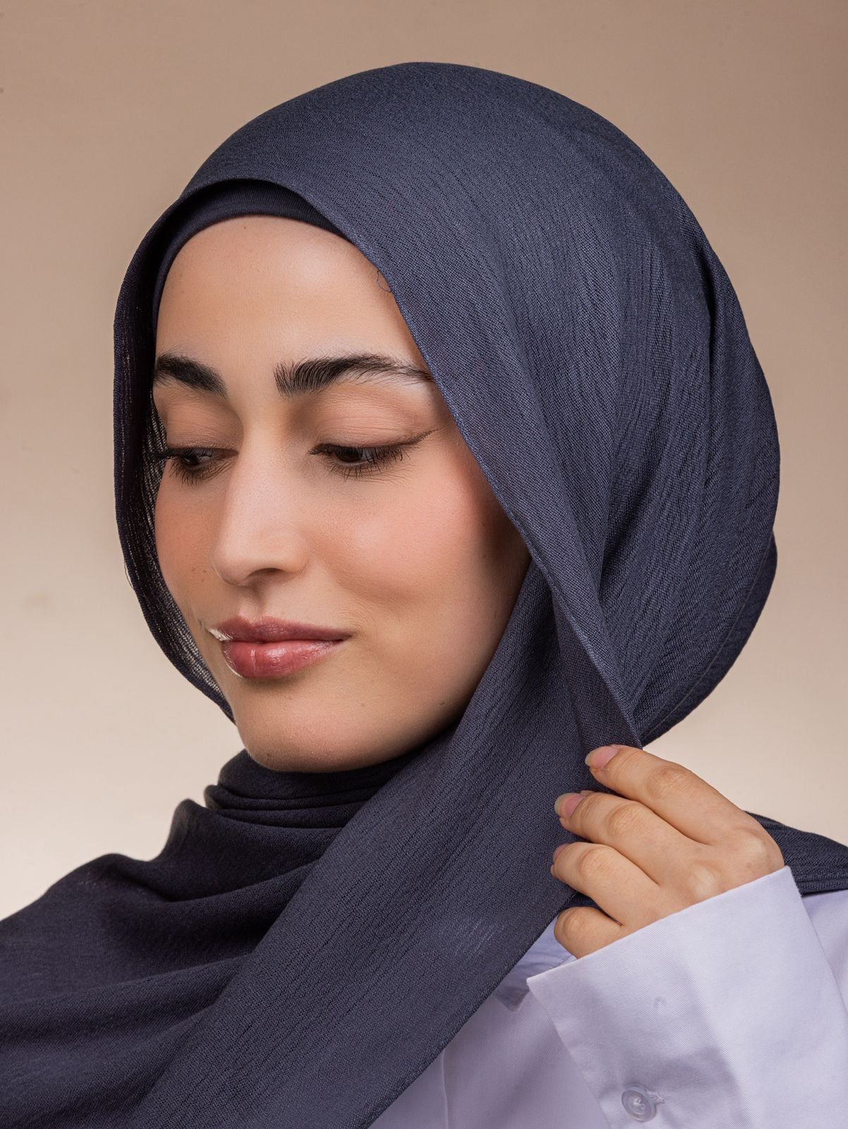 Modal Sponge Hijab – Charcoal Gray