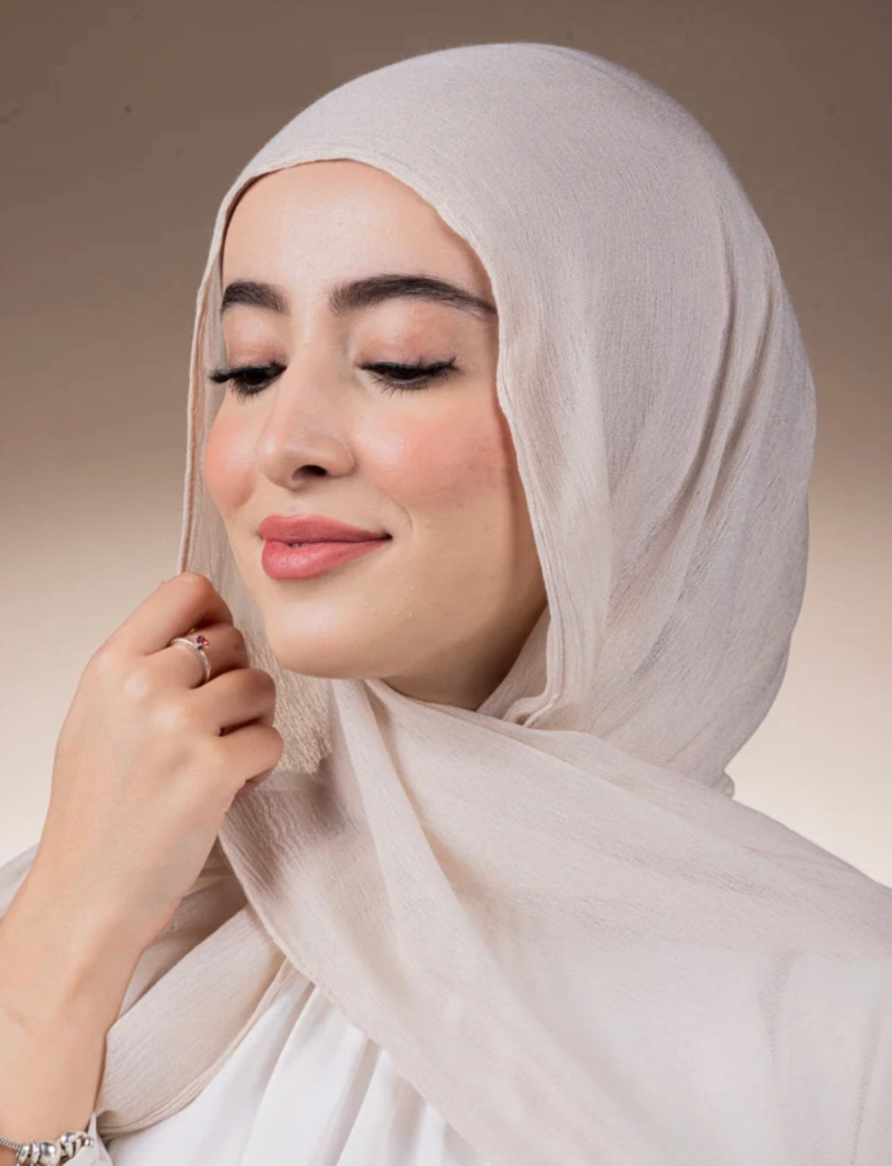 Modal Sponge Hijab – cream