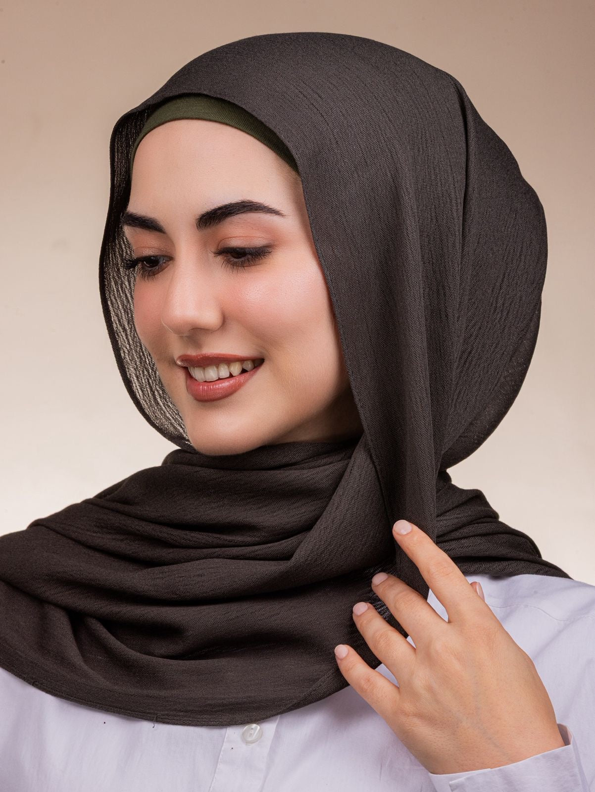 Modal Sponge Hijab – Dark Olive