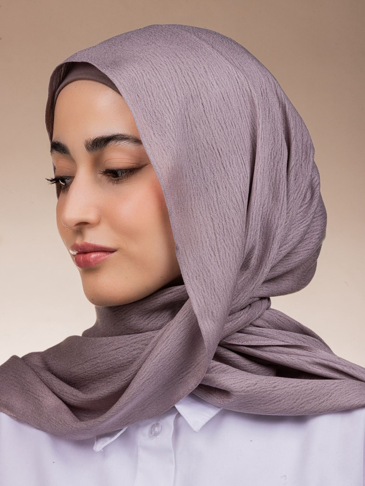 Modal Sponge Hijab – Gray Mauve