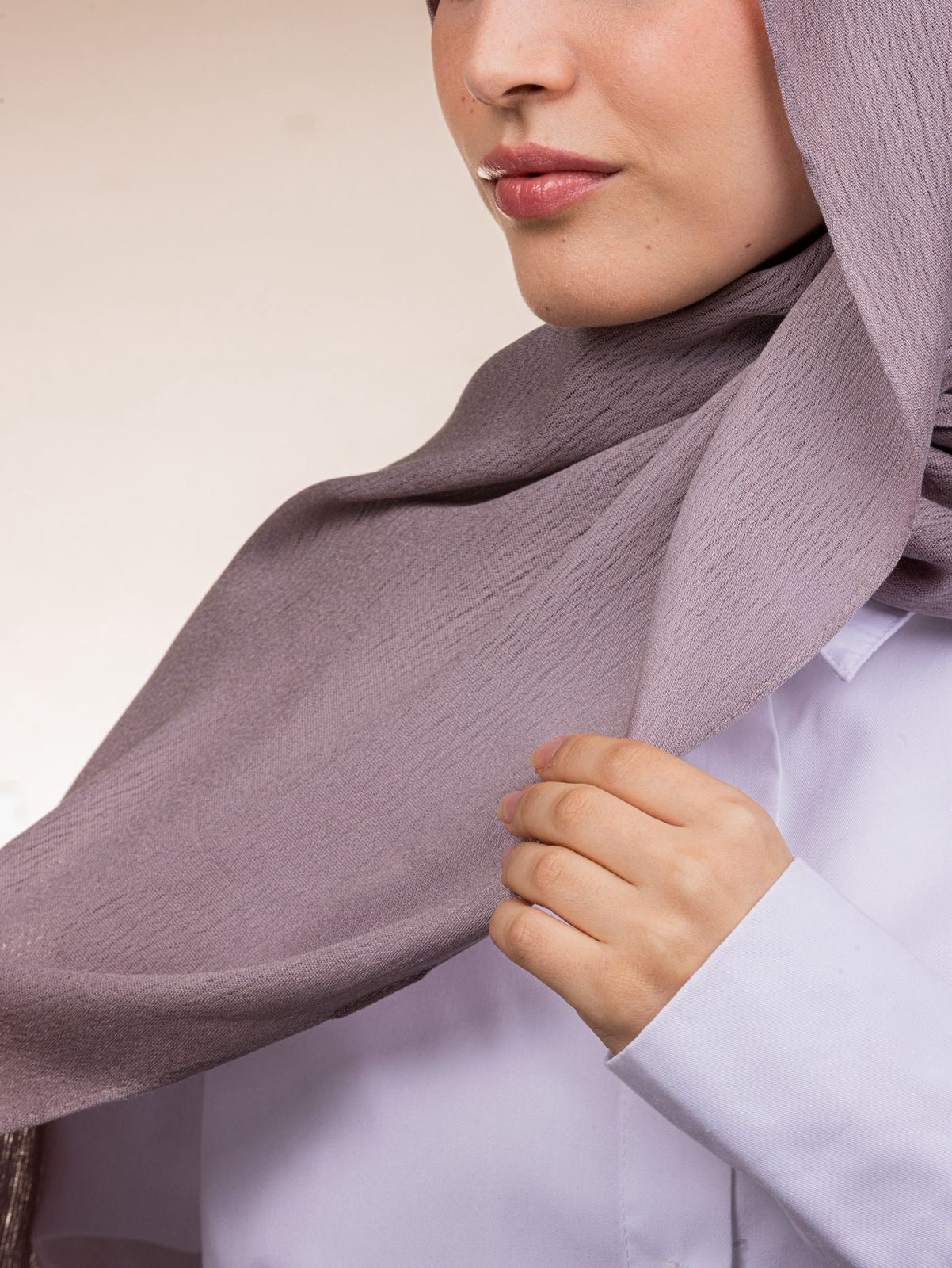 Modal Sponge Hijab – Gray Mauve