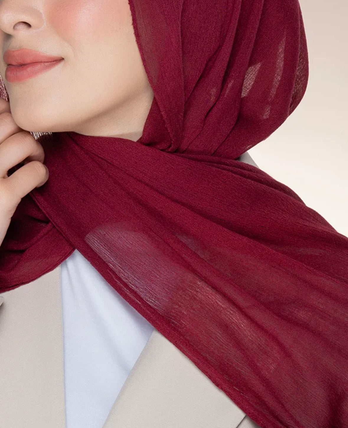 Modal Sponge Hijab – Deep wine