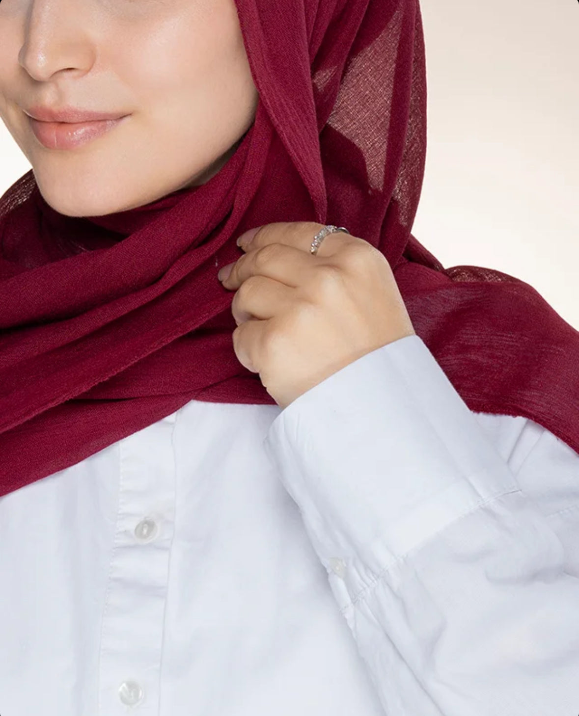 Modal Sponge Hijab – Deep wine