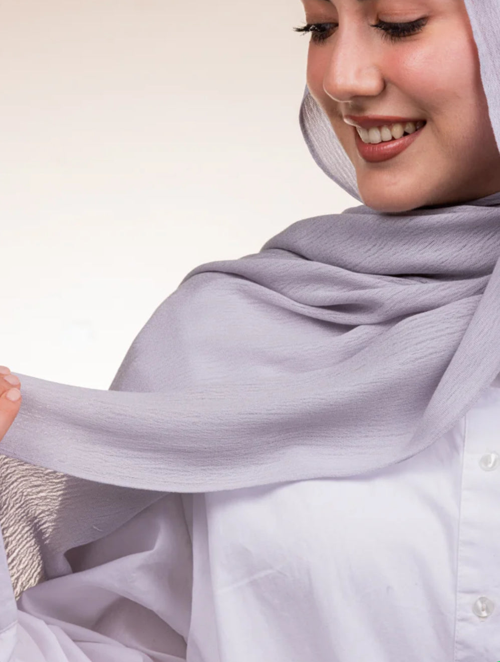 Modal Sponge Hijab - light grey