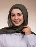 Modal Sponge Hijab - olive green
