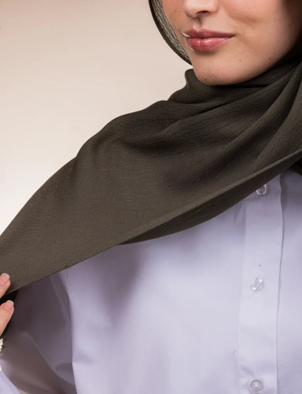Modal Sponge Hijab - olive green