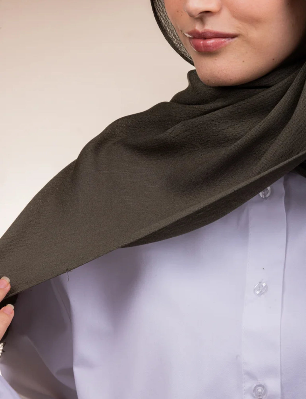 Modal Sponge Hijab - olive green