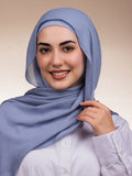 Modal Sponge Hijab - steel blue