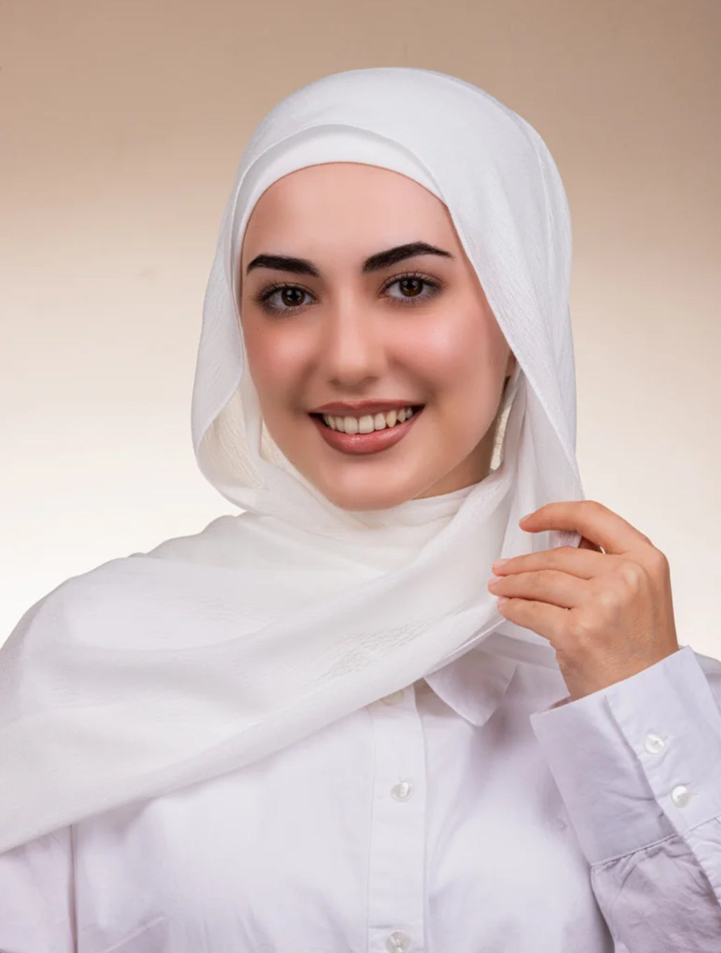 Modal Sponge Hijab - white