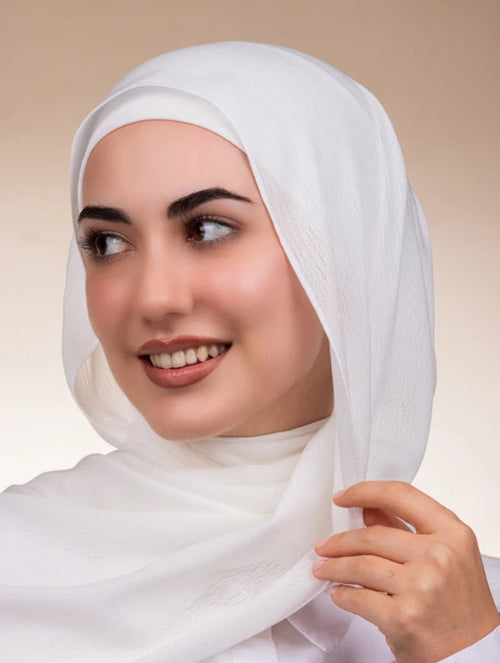 Modal Sponge Hijab - white