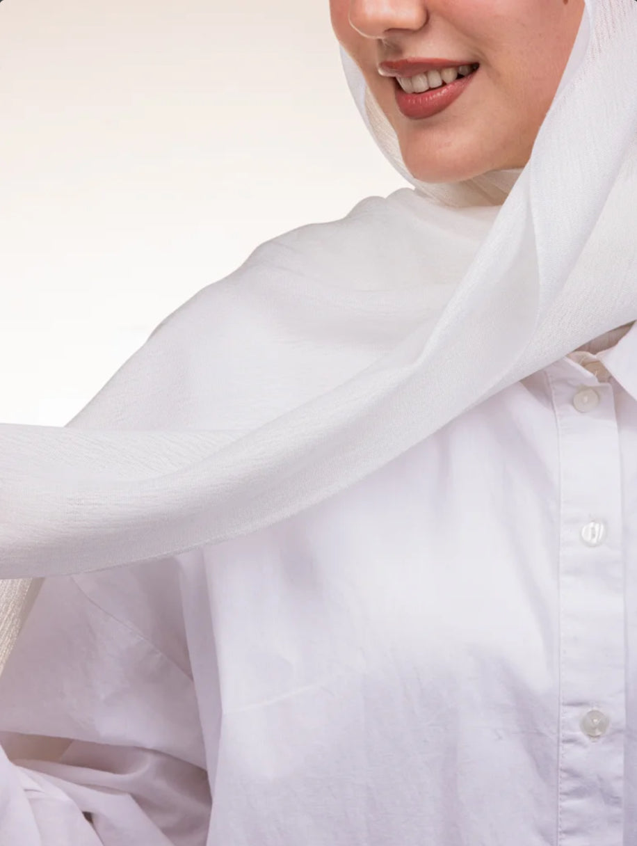 Modal Sponge Hijab - white